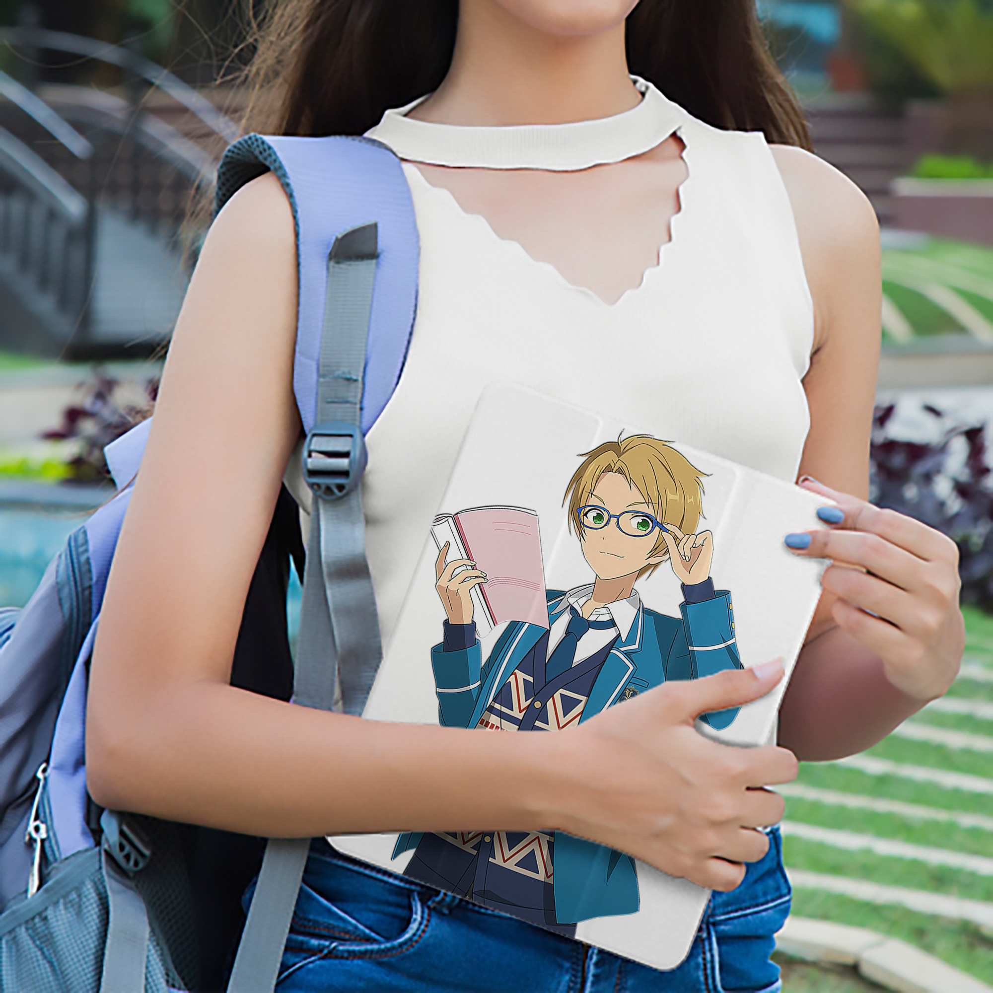 あんさんぶるスターズ! Ensemble Stars IPad ケース ペン収納付き 三つ折りスタンド PUレザー×シリコン 対応機種9.5/10.5/10.9インチ