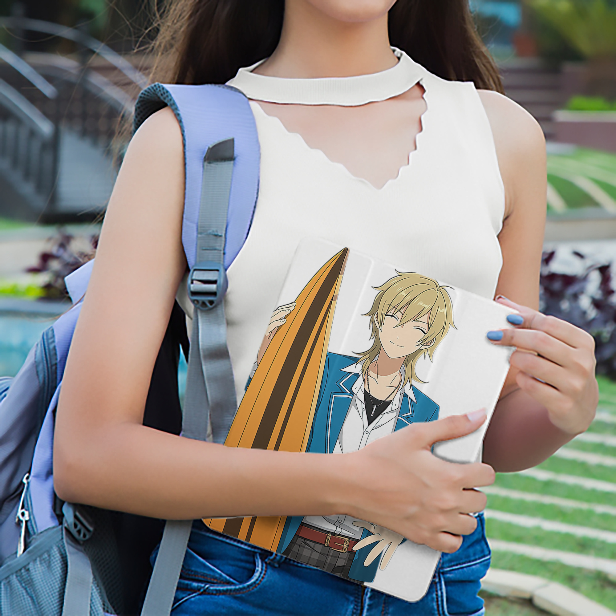 あんさんぶるスターズ! Ensemble Stars IPad ケース ペン収納付き 三つ折りスタンド PUレザー×シリコン 対応機種9.5/10.5/10.9インチ