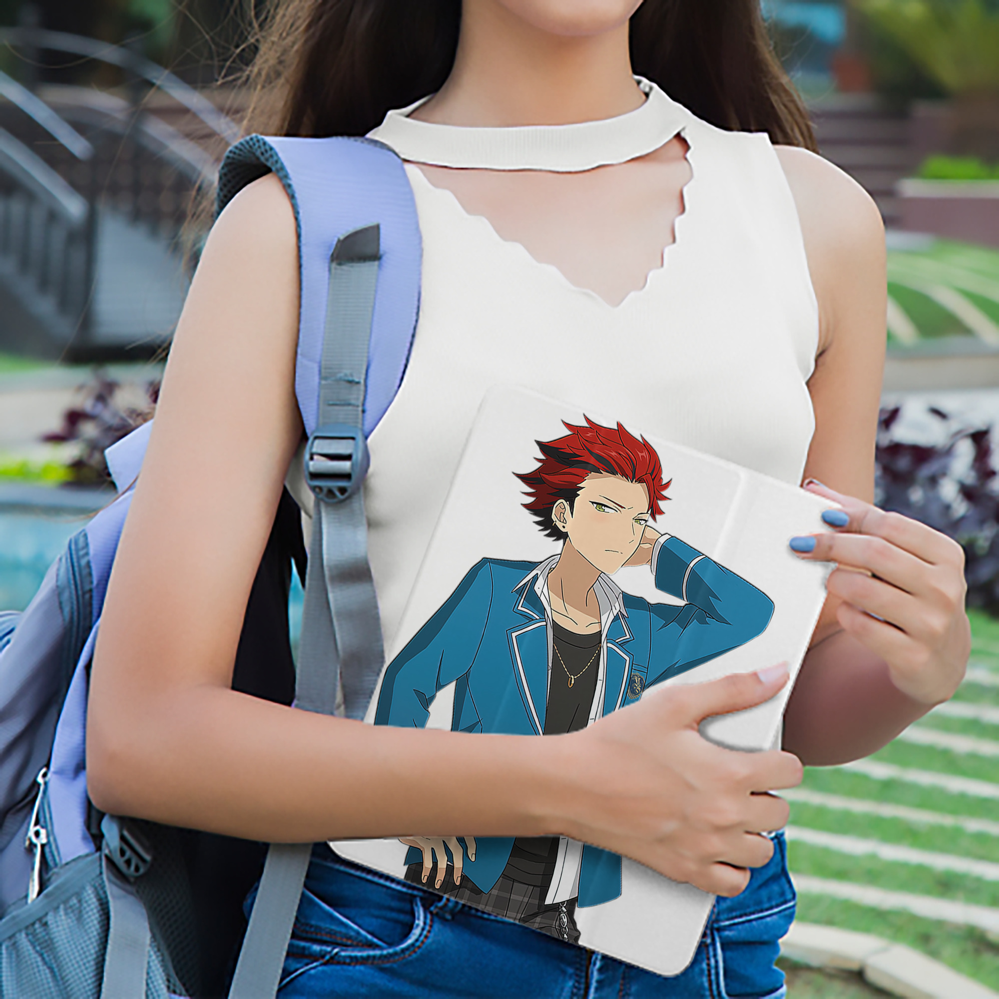 あんさんぶるスターズ! Ensemble Stars IPad ケース ペン収納付き 三つ折りスタンド PUレザー×シリコン 対応機種9.5/10.5/10.9インチ