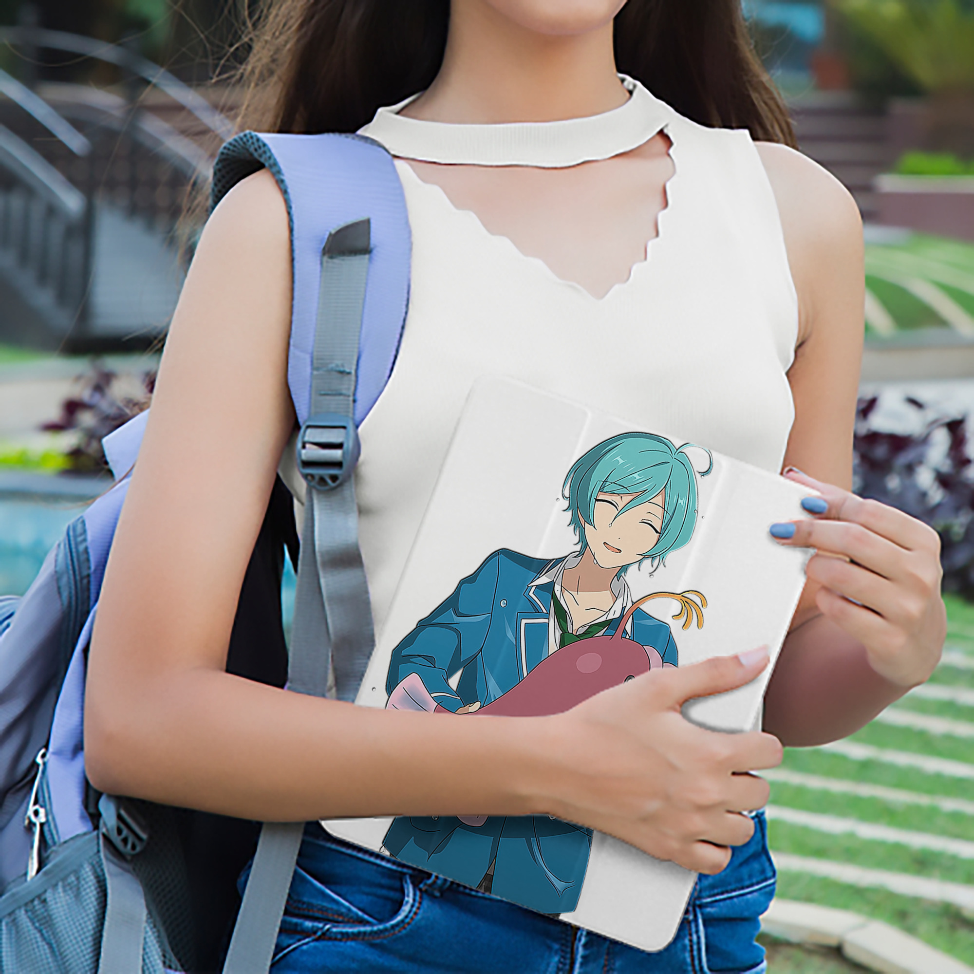 あんさんぶるスターズ! Ensemble Stars IPad ケース ペン収納付き 三つ折りスタンド PUレザー×シリコン 対応機種9.5/10.5/10.9インチ
