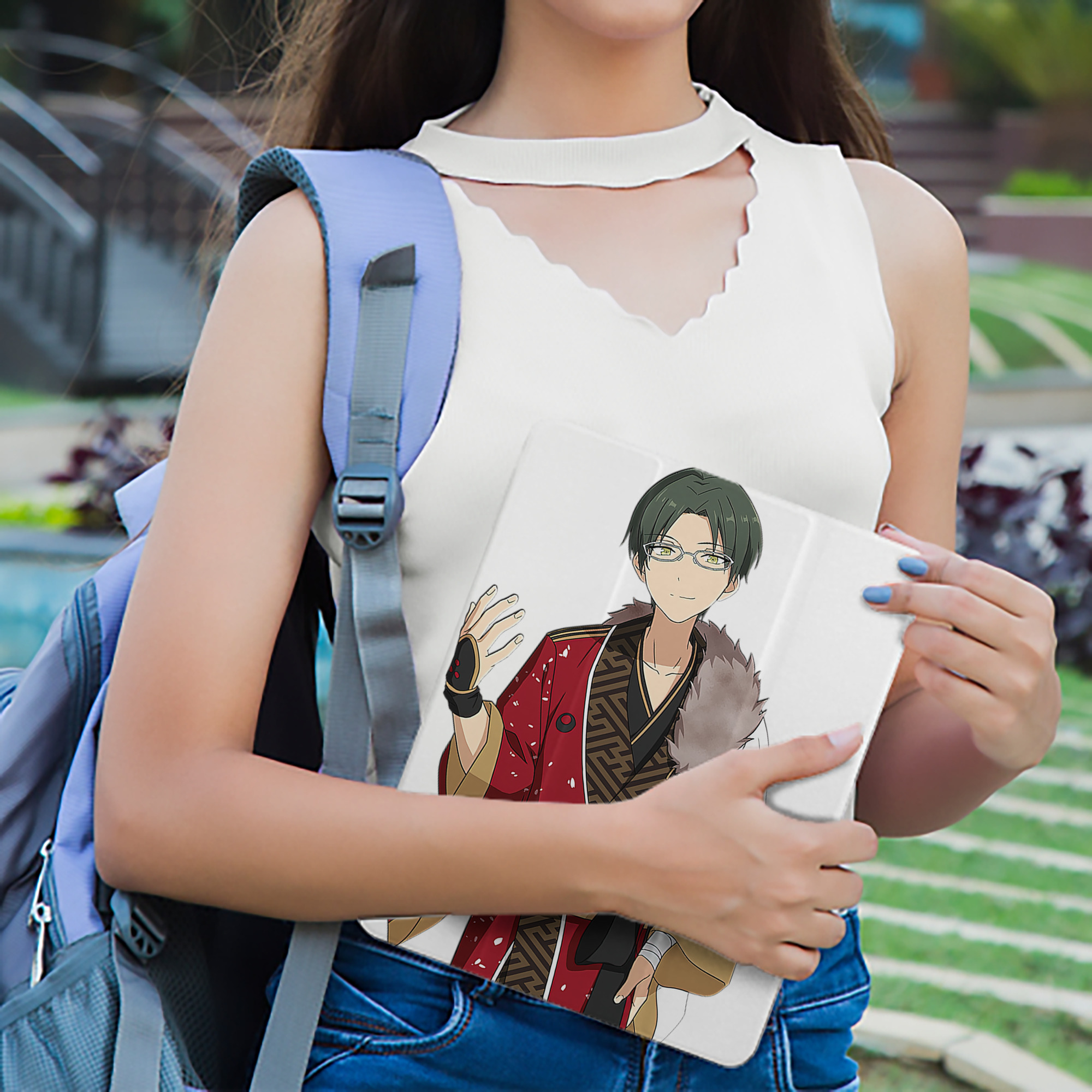 あんさんぶるスターズ! Ensemble Stars IPad ケース ペン収納付き 三つ折りスタンド PUレザー×シリコン 対応機種9.5/10.5/10.9インチ