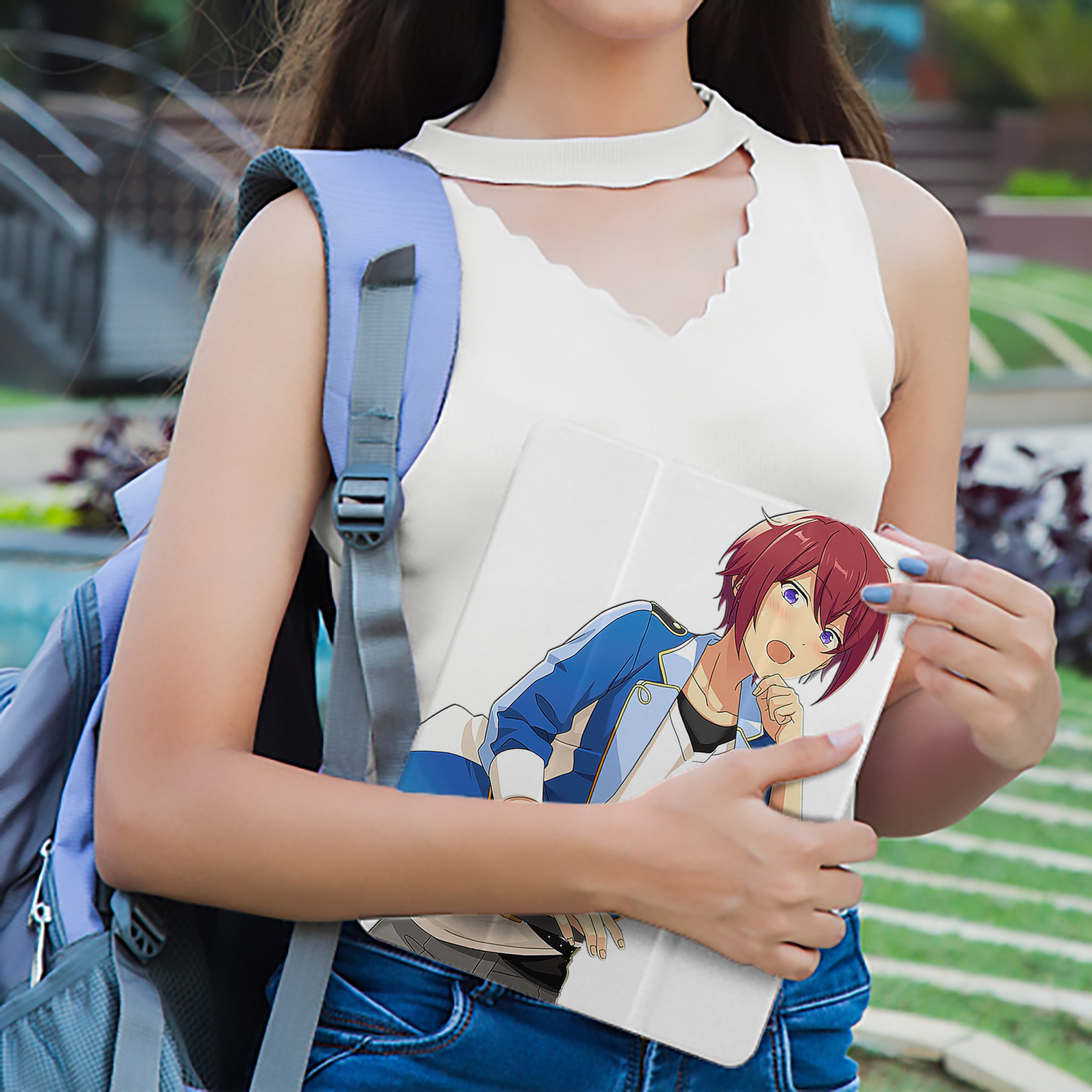 あんさんぶるスターズ! Ensemble Stars IPad ケース ペン収納付き 三つ折りスタンド PUレザー×シリコン 対応機種9.5/10.5/10.9インチ
