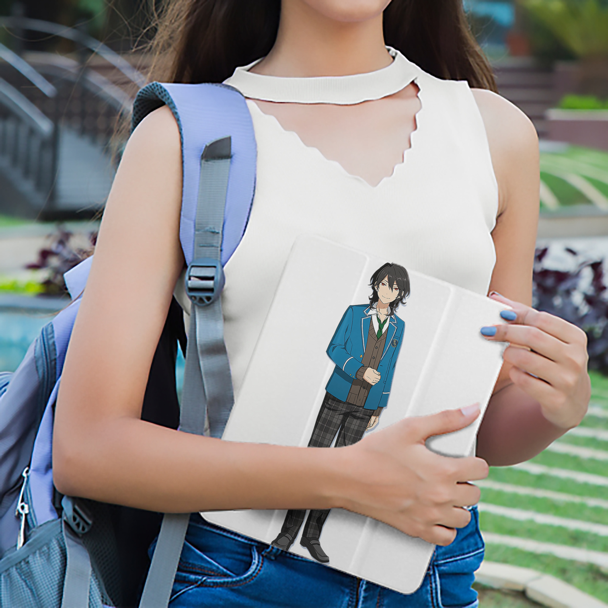 あんさんぶるスターズ! Ensemble Stars IPad ケース ペン収納付き 三つ折りスタンド PUレザー×シリコン 対応機種9.5/10.5/10.9インチ