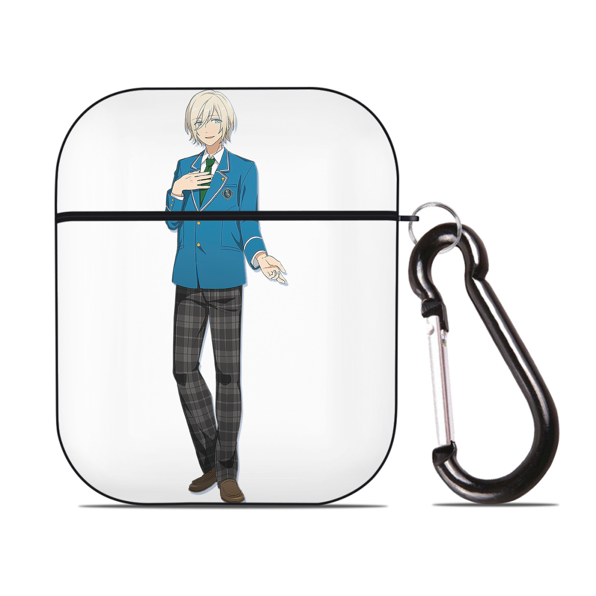 （画像用） あんさんぶるスターズ! Ensemble Stars AirPods 第2世代保護ケース ハードシェル ブラック 耐衝撃・防指紋・カラビナ付き