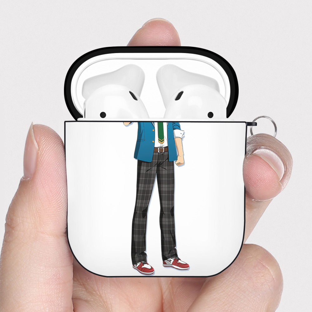 （画像用） あんさんぶるスターズ! Ensemble Stars AirPods 第2世代保護ケース ハードシェル ブラック 耐衝撃・防指紋・カラビナ付き