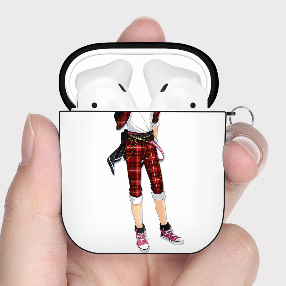 （画像用） あんさんぶるスターズ! Ensemble Stars AirPods 第2世代保護ケース ハードシェル ブラック 耐衝撃・防指紋・カラビナ付き