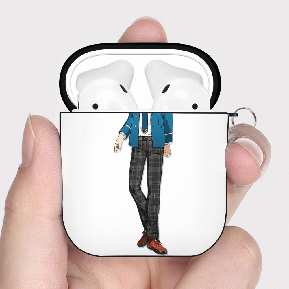（画像用） あんさんぶるスターズ! Ensemble Stars AirPods 第2世代保護ケース ハードシェル ブラック 耐衝撃・防指紋・カラビナ付き