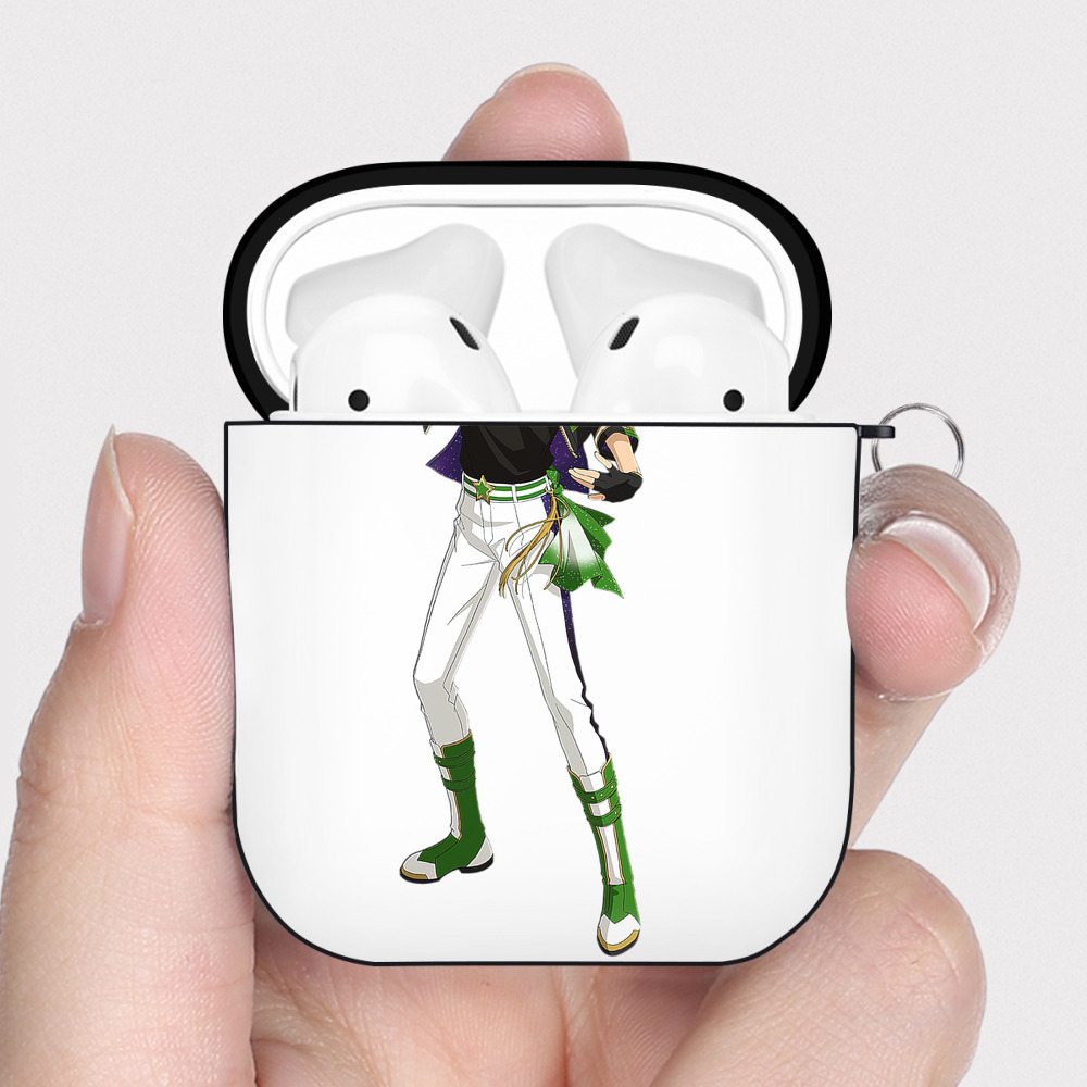 （画像用） あんさんぶるスターズ! Ensemble Stars AirPods 第2世代保護ケース ハードシェル ブラック 耐衝撃・防指紋・カラビナ付き