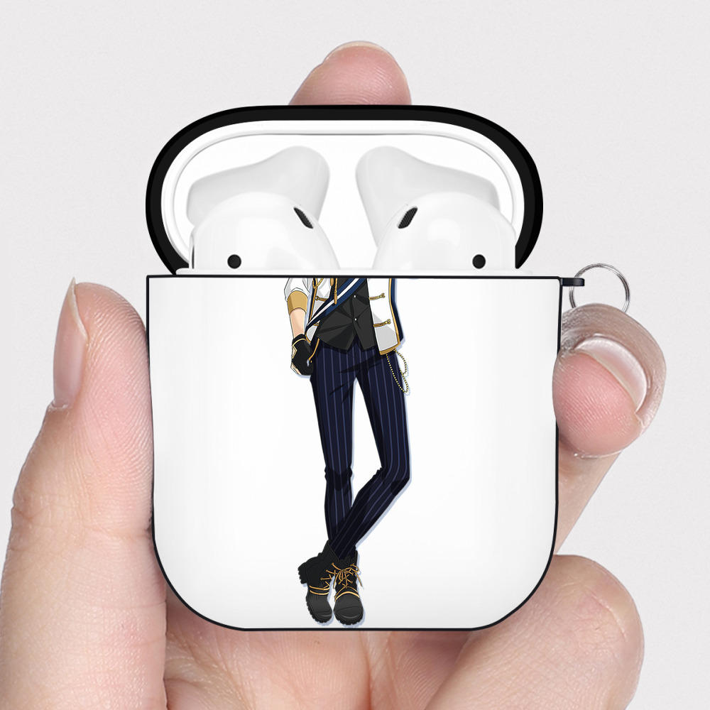 （画像用） あんさんぶるスターズ! Ensemble Stars AirPods 第2世代保護ケース ハードシェル ブラック 耐衝撃・防指紋・カラビナ付き