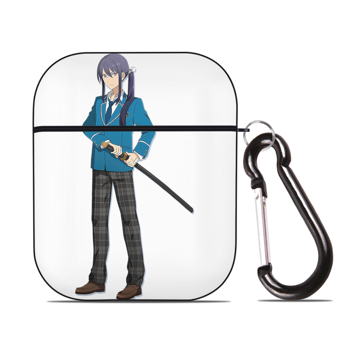 （画像用） あんさんぶるスターズ! Ensemble Stars AirPods 第2世代保護ケース ハードシェル ブラック 耐衝撃・防指紋・カラビナ付き