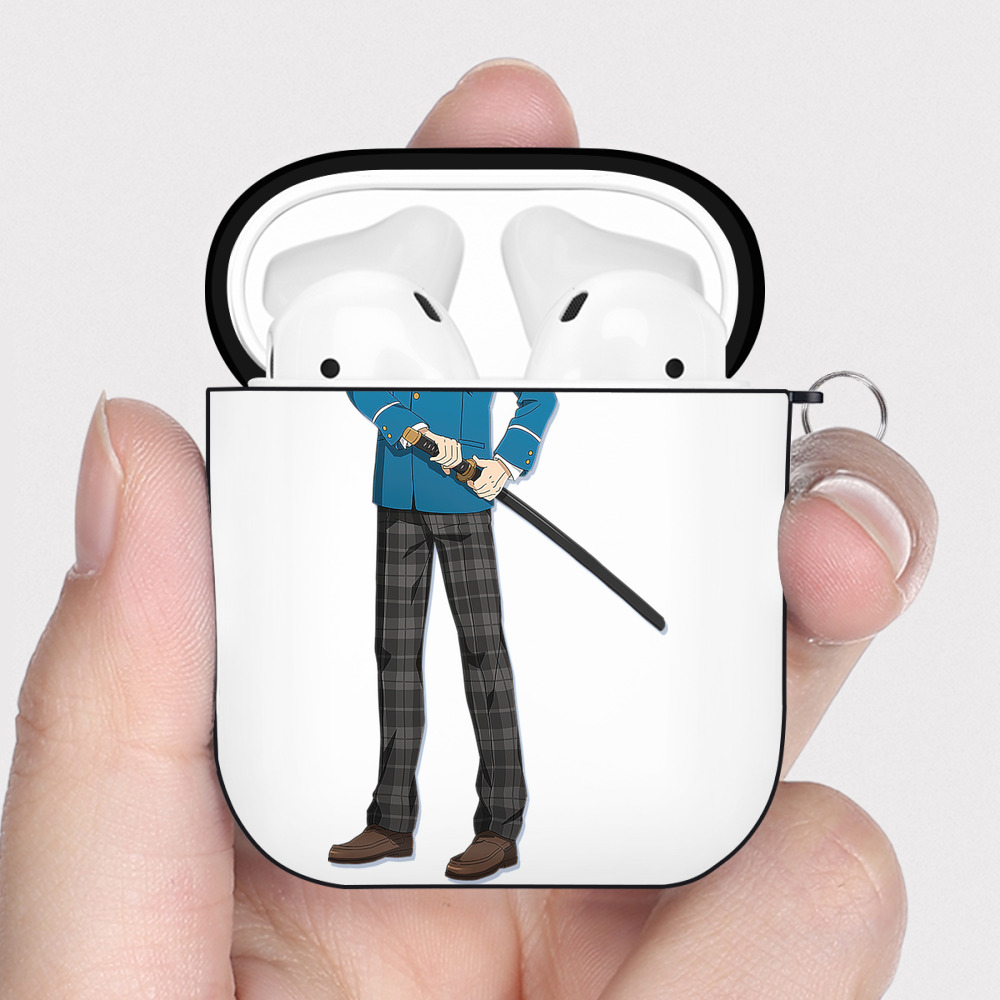 （画像用） あんさんぶるスターズ! Ensemble Stars AirPods 第2世代保護ケース ハードシェル ブラック 耐衝撃・防指紋・カラビナ付き