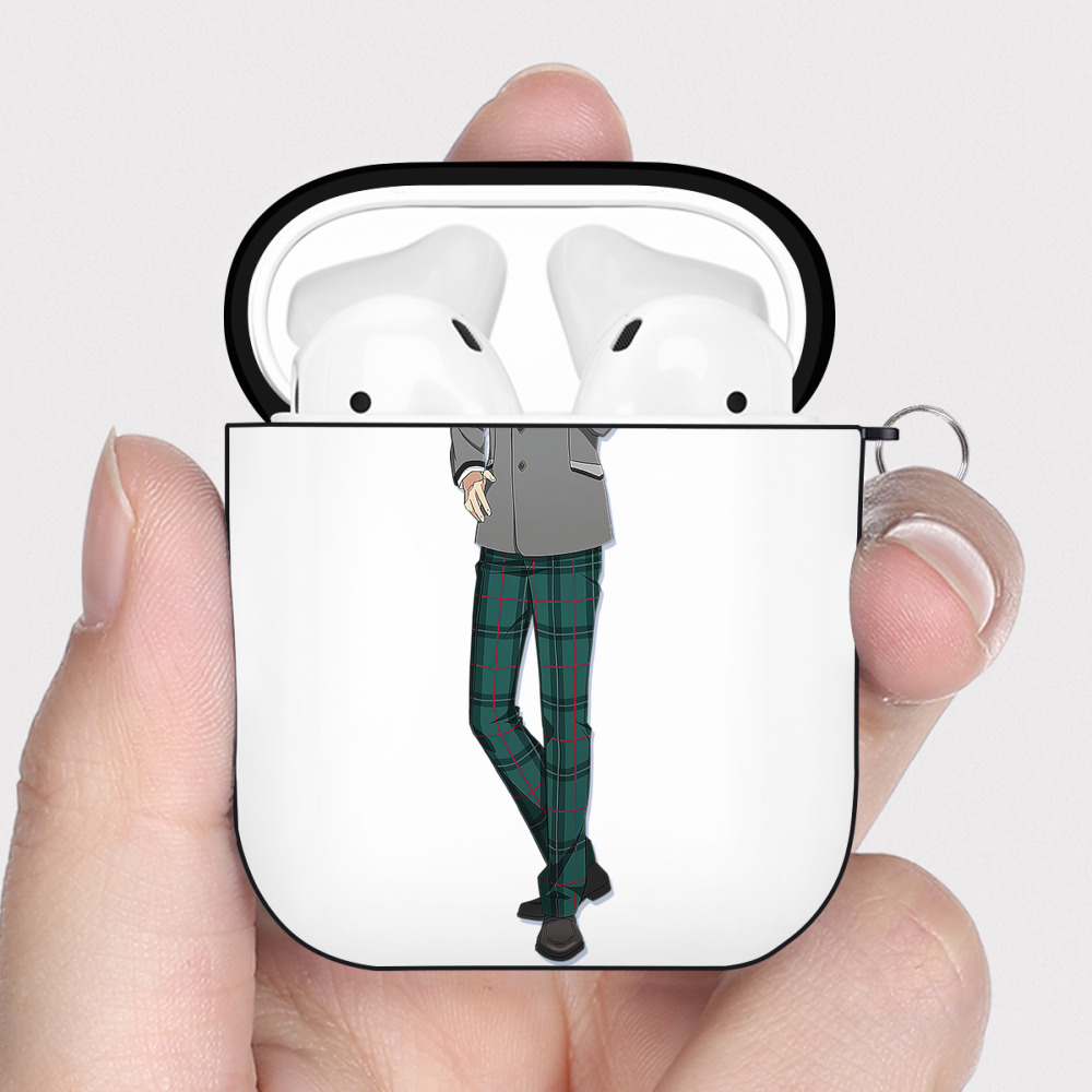 （画像用） あんさんぶるスターズ! Ensemble Stars AirPods 第2世代保護ケース ハードシェル ブラック 耐衝撃・防指紋・カラビナ付き