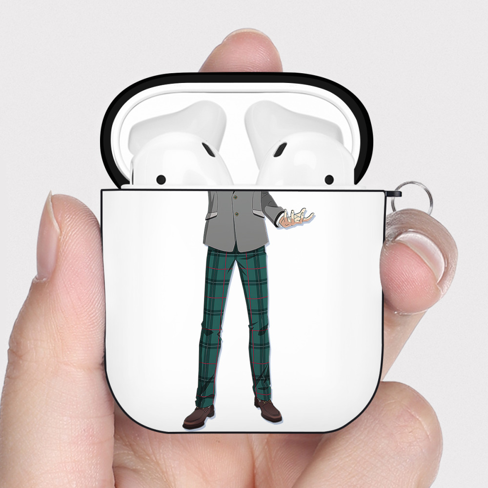 （画像用） あんさんぶるスターズ! Ensemble Stars AirPods 第2世代保護ケース ハードシェル ブラック 耐衝撃・防指紋・カラビナ付き