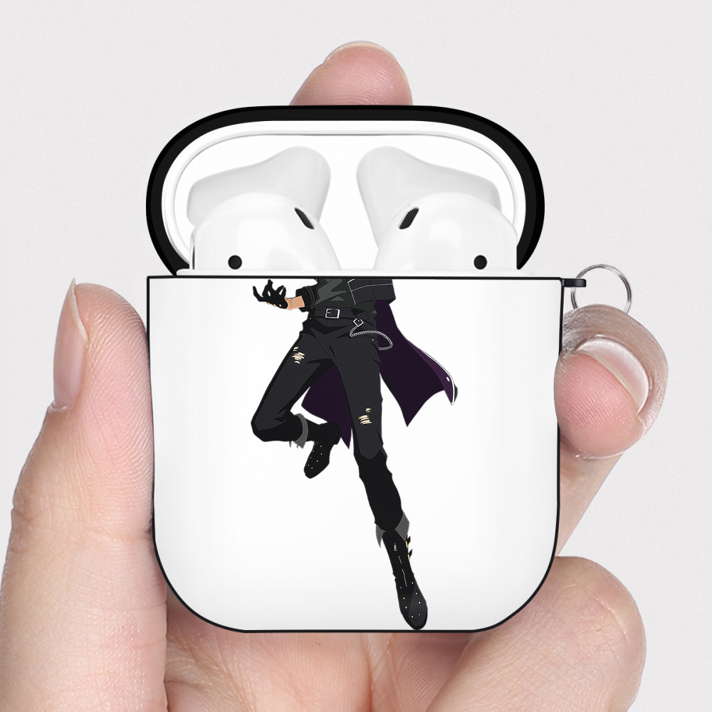 （画像用） あんさんぶるスターズ! Ensemble Stars AirPods 第2世代保護ケース ハードシェル ブラック 耐衝撃・防指紋・カラビナ付き