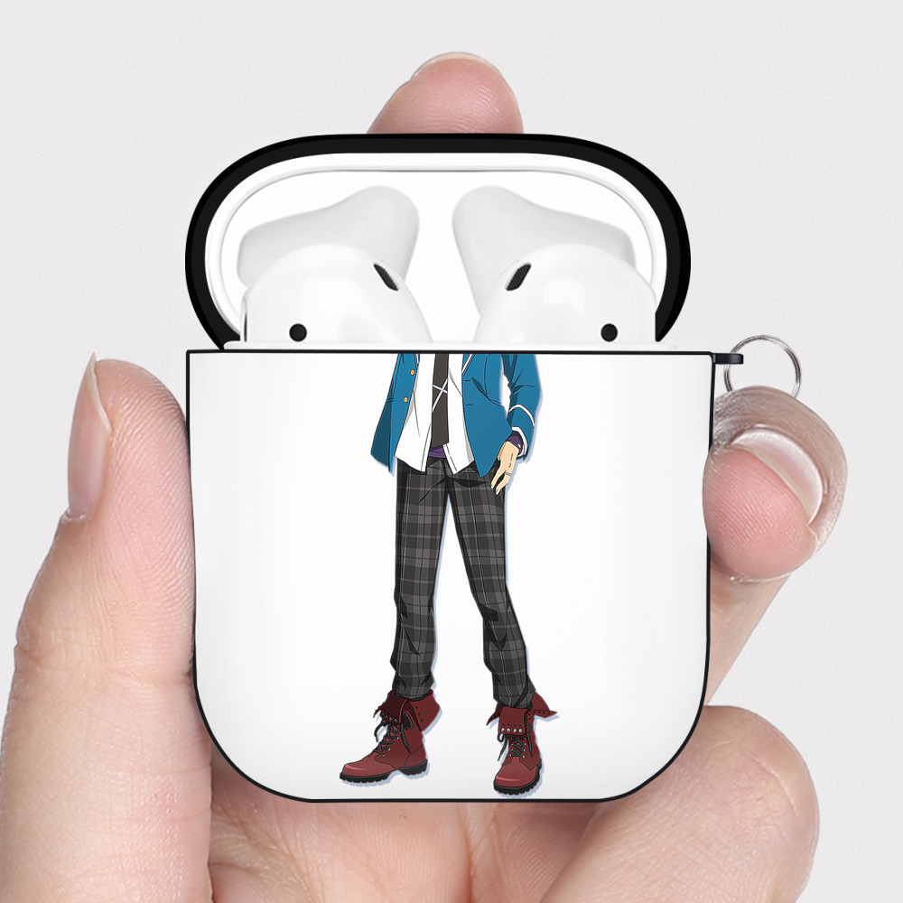 （画像用） あんさんぶるスターズ! Ensemble Stars AirPods 第2世代保護ケース ハードシェル ブラック 耐衝撃・防指紋・カラビナ付き