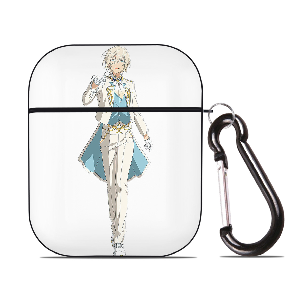 （画像用） あんさんぶるスターズ! Ensemble Stars AirPods 第2世代保護ケース ハードシェル ブラック 耐衝撃・防指紋・カラビナ付き