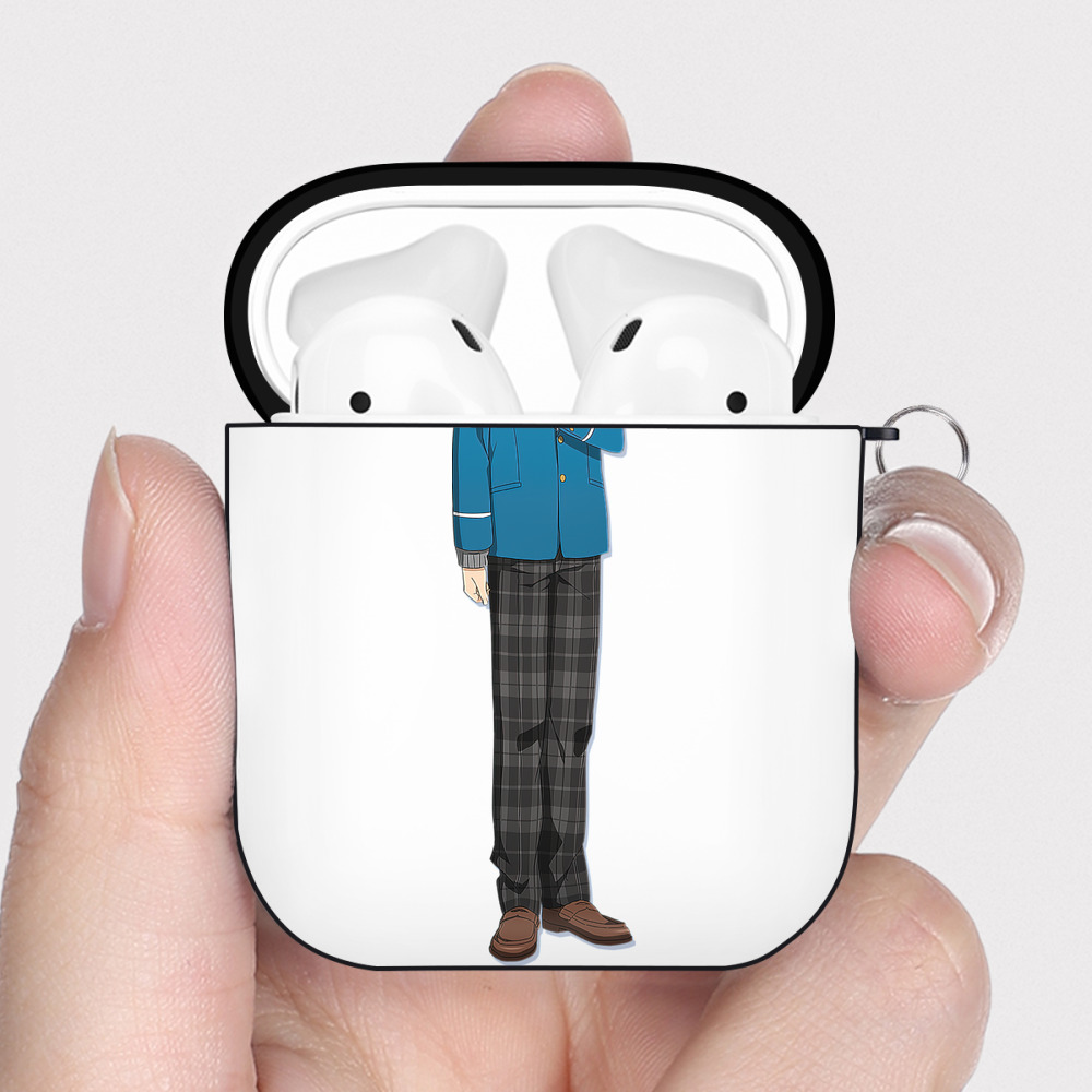 （画像用） あんさんぶるスターズ! Ensemble Stars AirPods 第2世代保護ケース ハードシェル ブラック 耐衝撃・防指紋・カラビナ付き