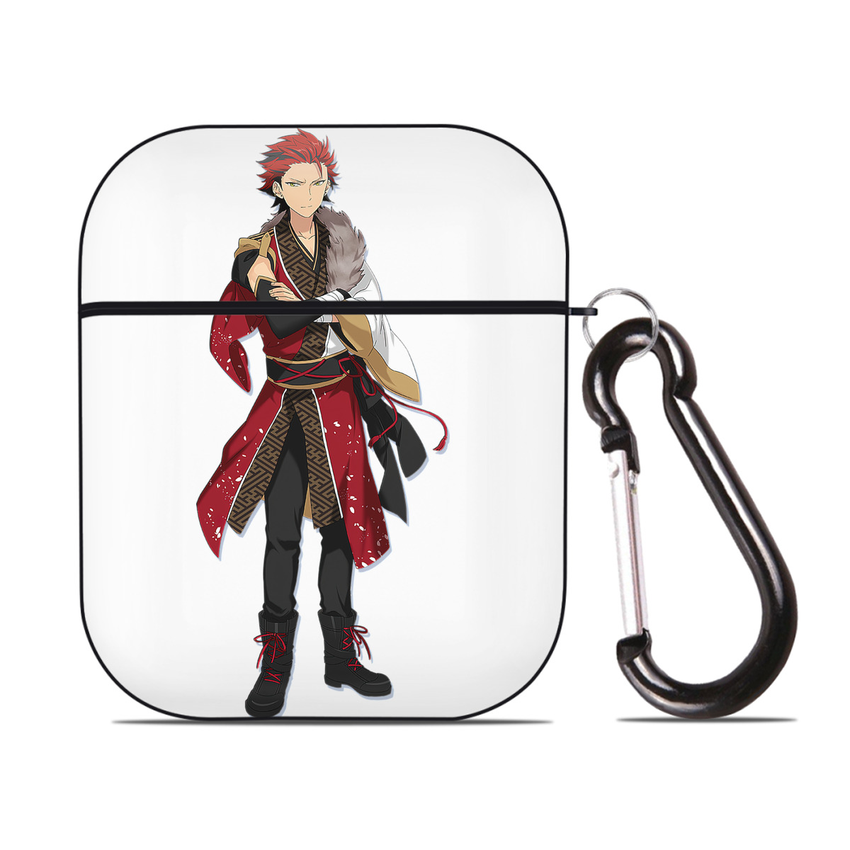 （画像用） あんさんぶるスターズ! Ensemble Stars AirPods 第2世代保護ケース ハードシェル ブラック 耐衝撃・防指紋・カラビナ付き