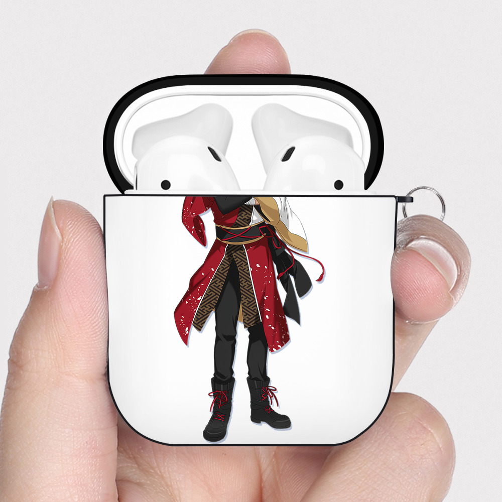（画像用） あんさんぶるスターズ! Ensemble Stars AirPods 第2世代保護ケース ハードシェル ブラック 耐衝撃・防指紋・カラビナ付き
