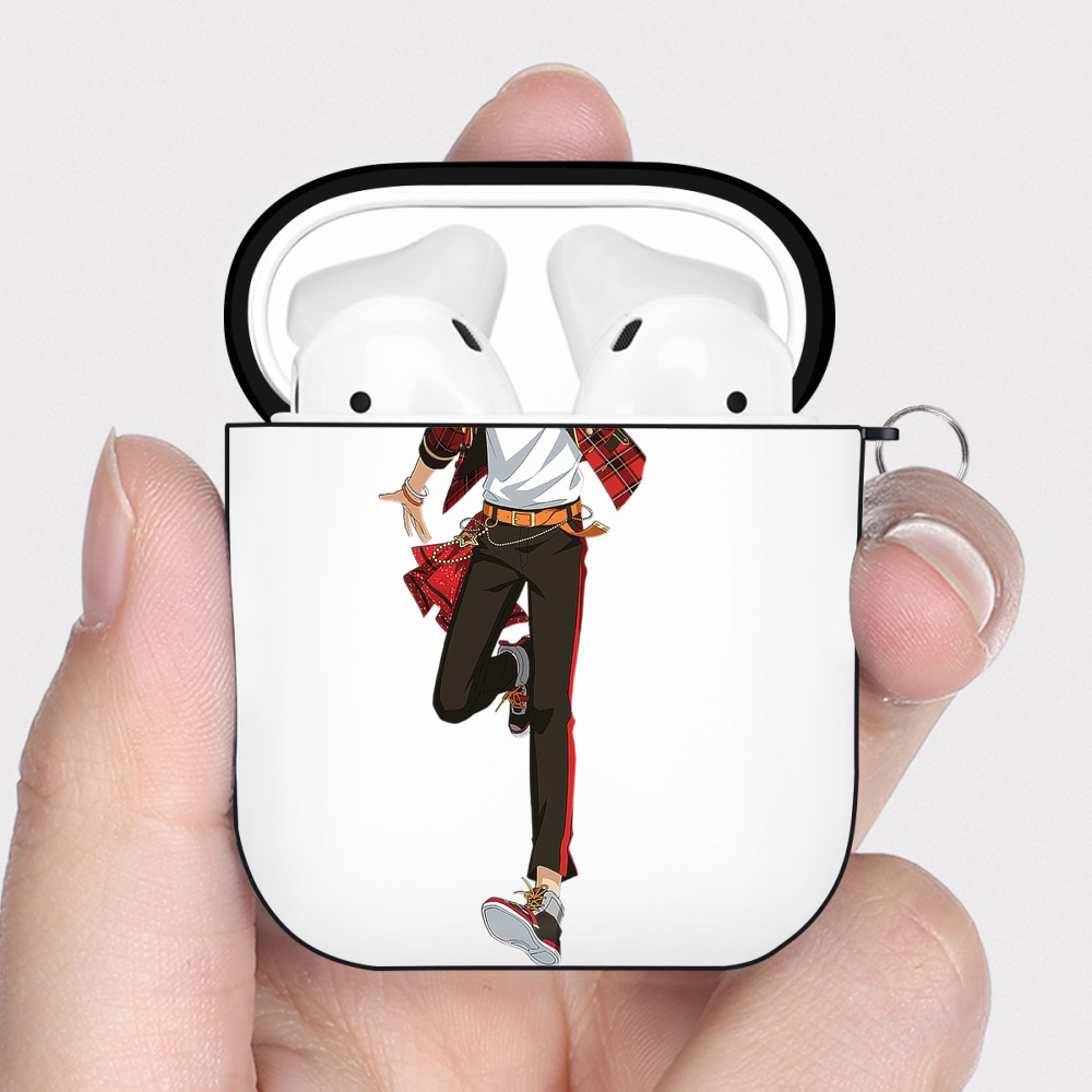 （画像用） あんさんぶるスターズ! Ensemble Stars AirPods 第2世代保護ケース ハードシェル ブラック 耐衝撃・防指紋・カラビナ付き