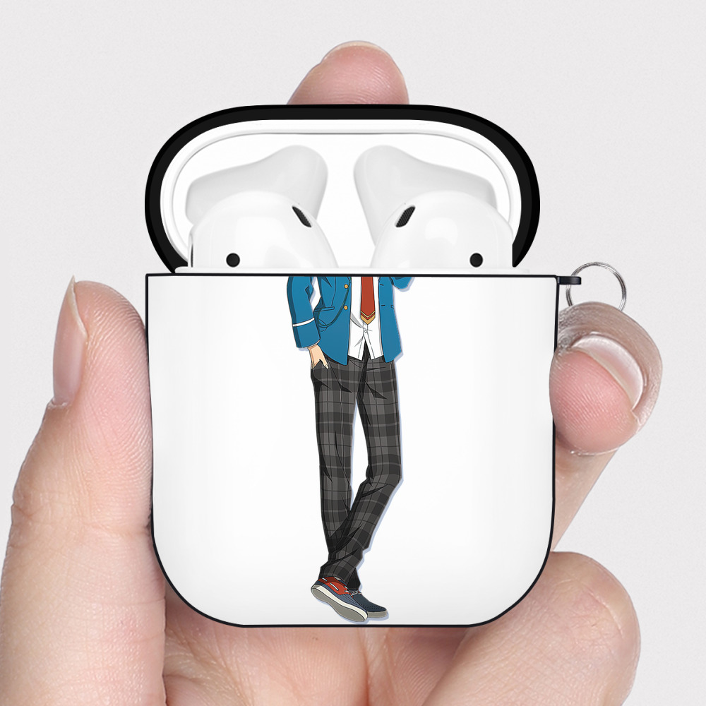 （画像用） あんさんぶるスターズ! Ensemble Stars AirPods 第2世代保護ケース ハードシェル ブラック 耐衝撃・防指紋・カラビナ付き