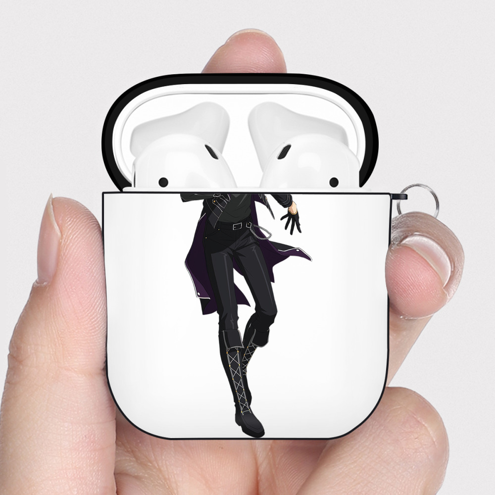 （画像用） あんさんぶるスターズ! Ensemble Stars AirPods 第2世代保護ケース ハードシェル ブラック 耐衝撃・防指紋・カラビナ付き