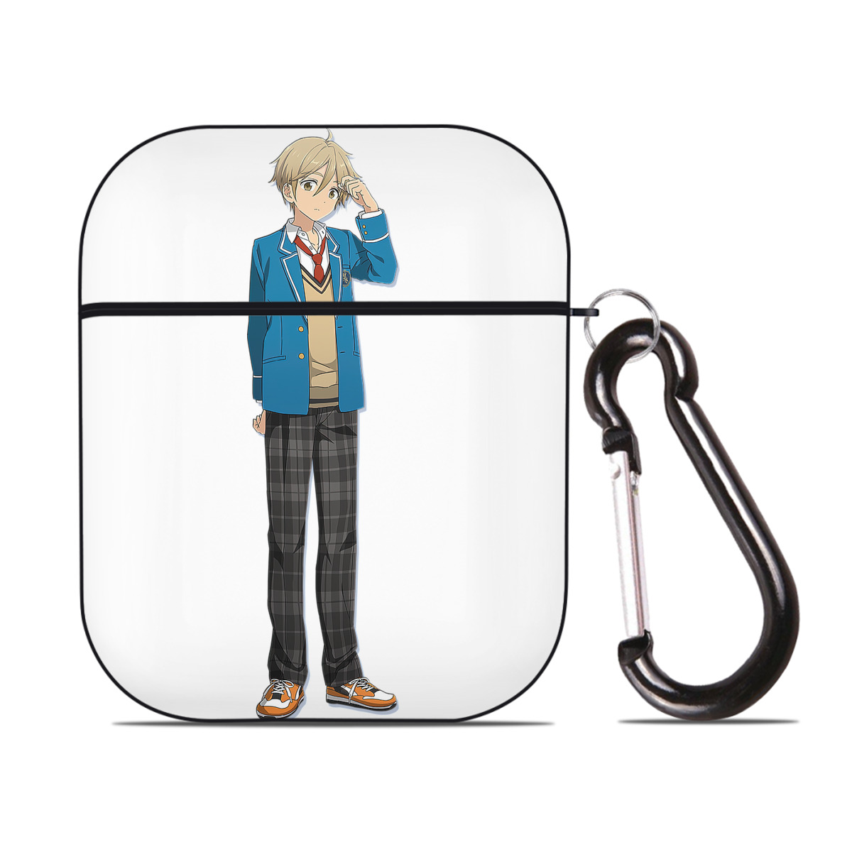 （画像用） あんさんぶるスターズ! Ensemble Stars AirPods 第2世代保護ケース ハードシェル ブラック 耐衝撃・防指紋・カラビナ付き