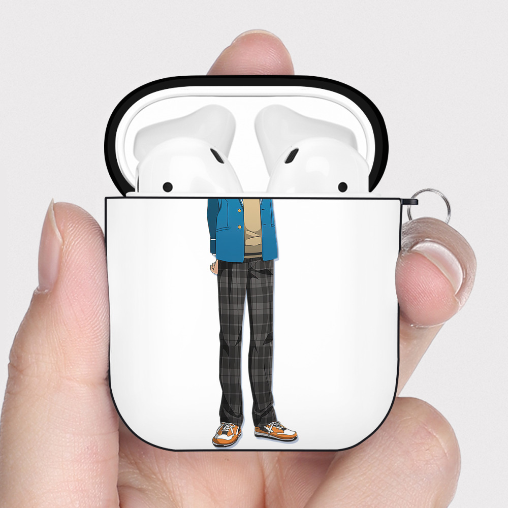 （画像用） あんさんぶるスターズ! Ensemble Stars AirPods 第2世代保護ケース ハードシェル ブラック 耐衝撃・防指紋・カラビナ付き