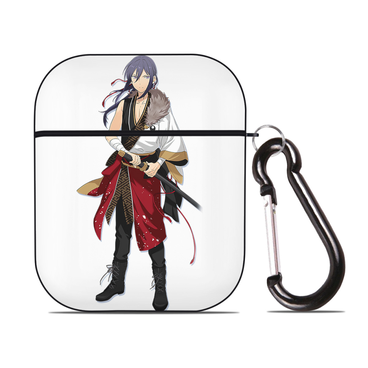 （画像用） あんさんぶるスターズ! Ensemble Stars AirPods 第2世代保護ケース ハードシェル ブラック 耐衝撃・防指紋・カラビナ付き