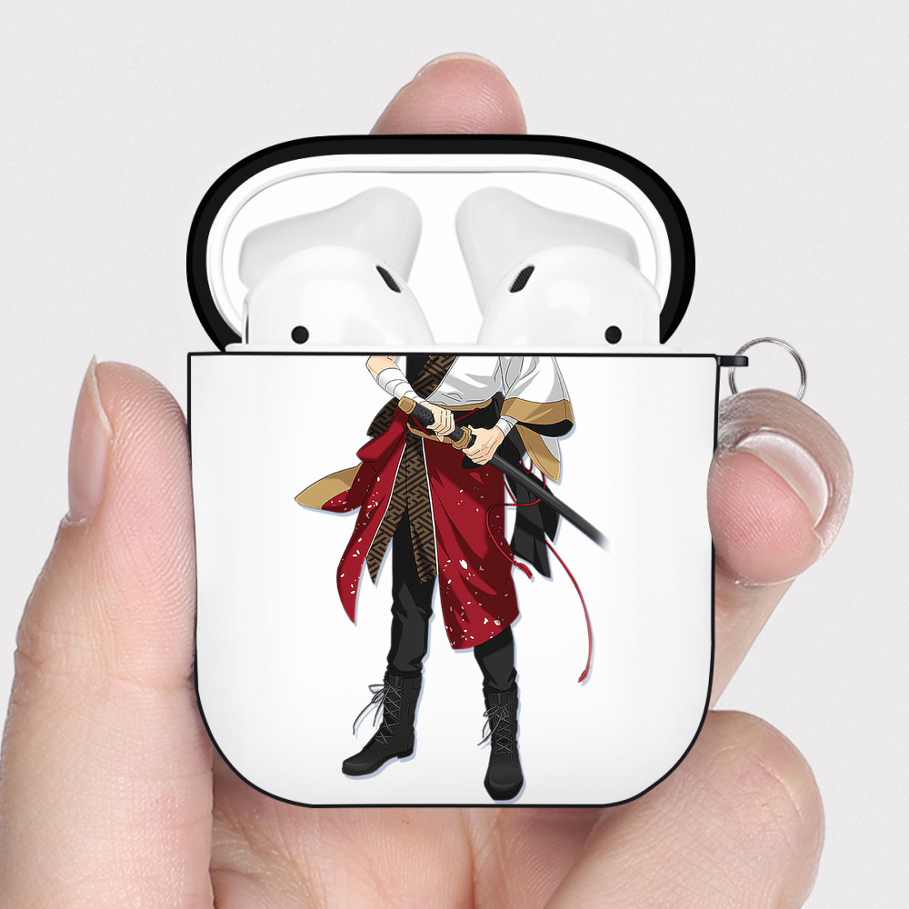 （画像用） あんさんぶるスターズ! Ensemble Stars AirPods 第2世代保護ケース ハードシェル ブラック 耐衝撃・防指紋・カラビナ付き