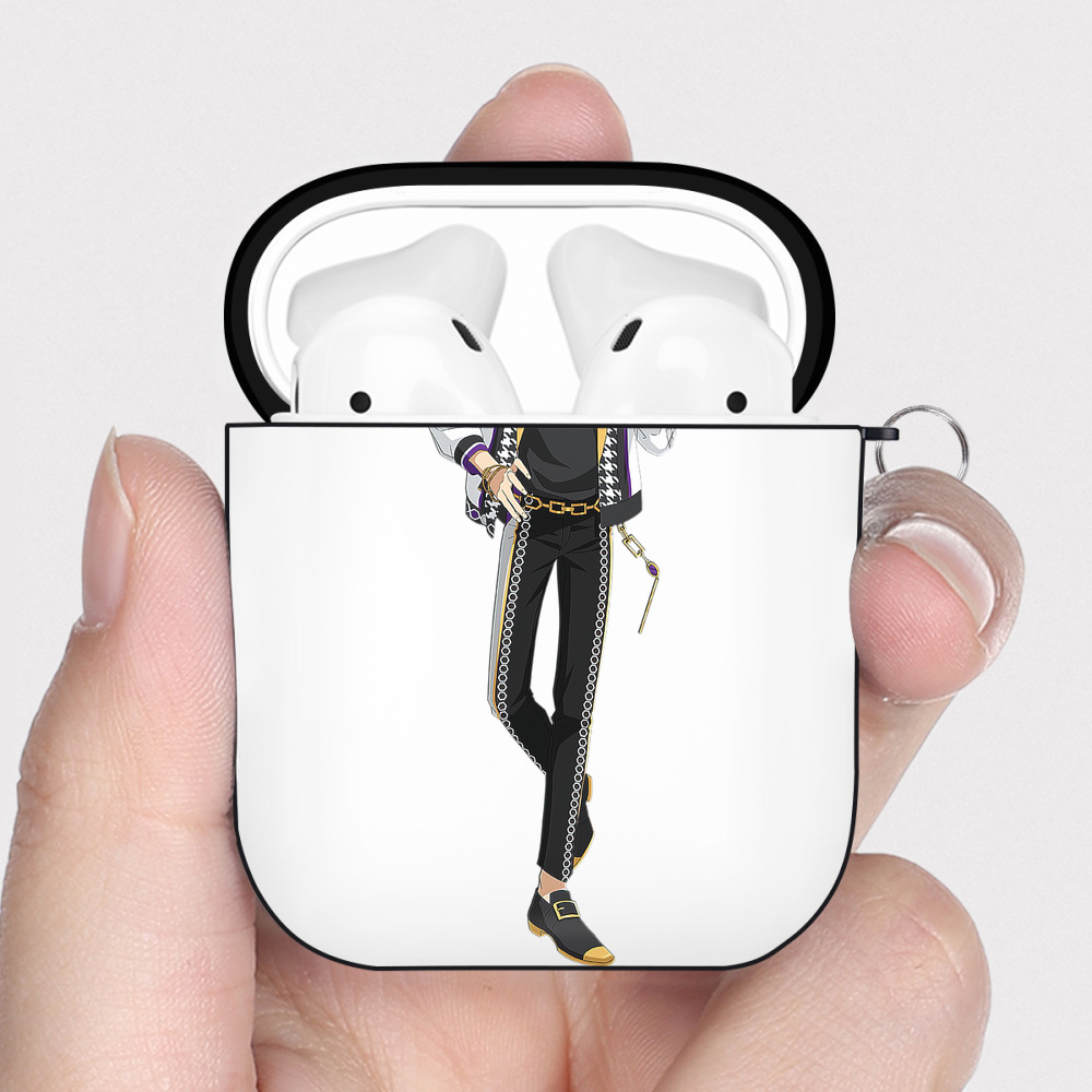 （画像用） あんさんぶるスターズ! Ensemble Stars AirPods 第2世代保護ケース ハードシェル ブラック 耐衝撃・防指紋・カラビナ付き