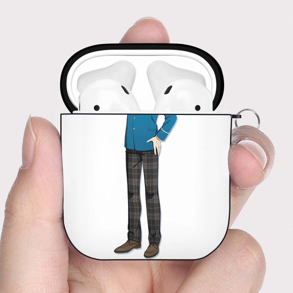 （画像用） あんさんぶるスターズ! Ensemble Stars AirPods 第2世代保護ケース ハードシェル ブラック 耐衝撃・防指紋・カラビナ付き