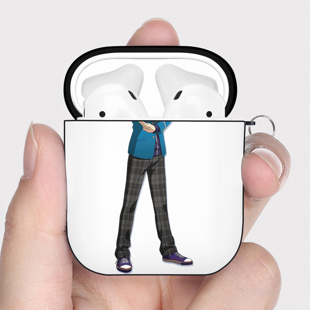 （画像用） あんさんぶるスターズ! Ensemble Stars AirPods 第2世代保護ケース ハードシェル ブラック 耐衝撃・防指紋・カラビナ付き