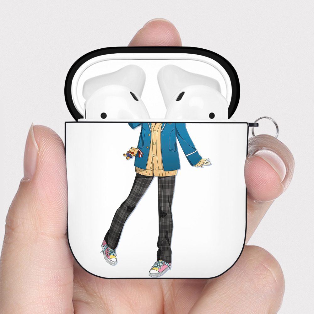 （画像用） あんさんぶるスターズ! Ensemble Stars AirPods 第2世代保護ケース ハードシェル ブラック 耐衝撃・防指紋・カラビナ付き