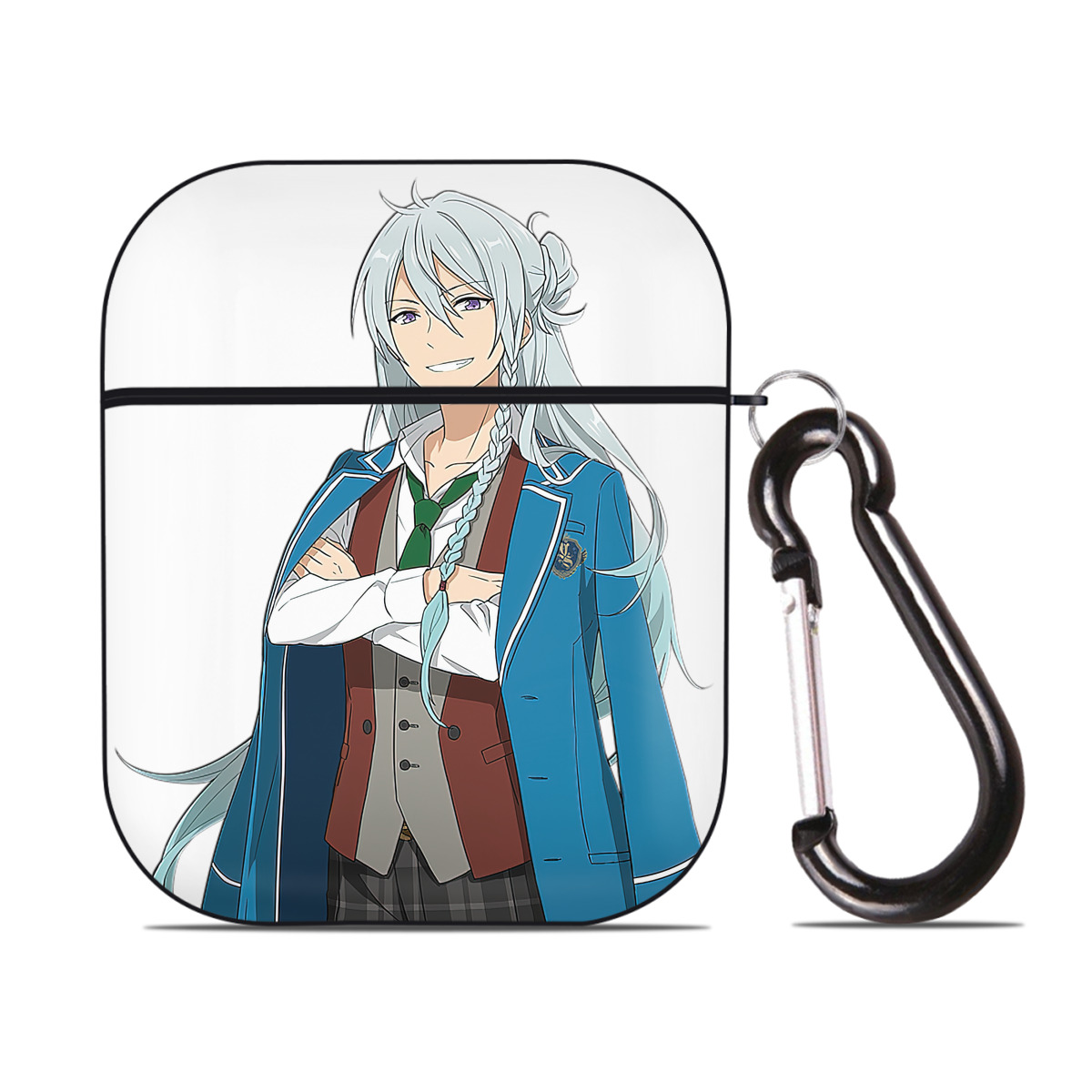 （画像用） あんさんぶるスターズ! Ensemble Stars AirPods 第2世代保護ケース ハードシェル ブラック 耐衝撃・防指紋・カラビナ付き