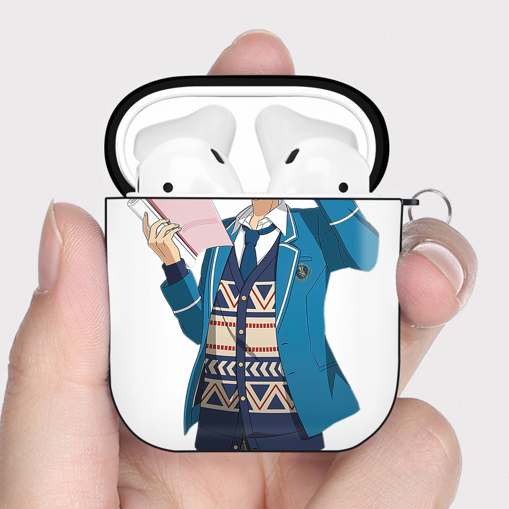 （画像用） あんさんぶるスターズ! Ensemble Stars AirPods 第2世代保護ケース ハードシェル ブラック 耐衝撃・防指紋・カラビナ付き