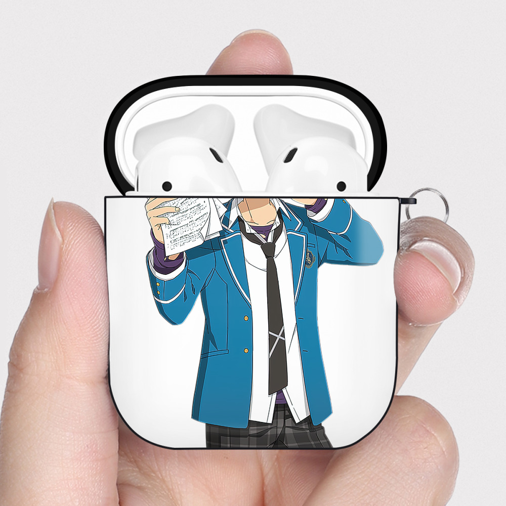 （画像用） あんさんぶるスターズ! Ensemble Stars AirPods 第2世代保護ケース ハードシェル ブラック 耐衝撃・防指紋・カラビナ付き