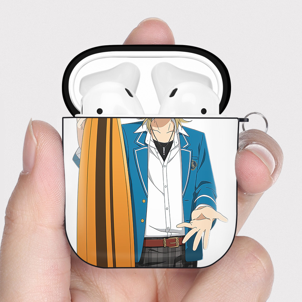 （画像用） あんさんぶるスターズ! Ensemble Stars AirPods 第2世代保護ケース ハードシェル ブラック 耐衝撃・防指紋・カラビナ付き