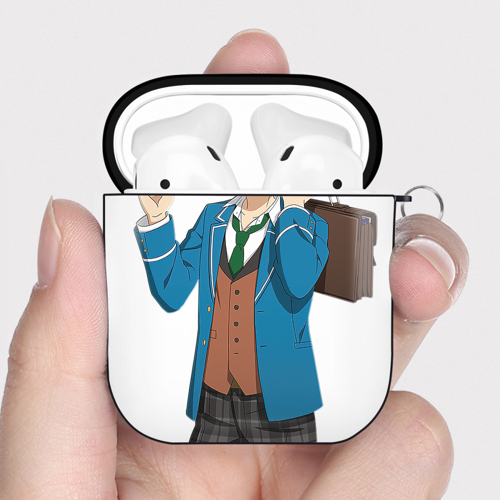 （画像用） あんさんぶるスターズ! Ensemble Stars AirPods 第2世代保護ケース ハードシェル ブラック 耐衝撃・防指紋・カラビナ付き