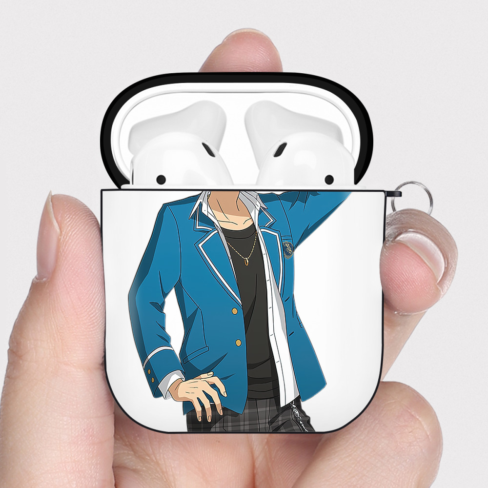 （画像用） あんさんぶるスターズ! Ensemble Stars AirPods 第2世代保護ケース ハードシェル ブラック 耐衝撃・防指紋・カラビナ付き