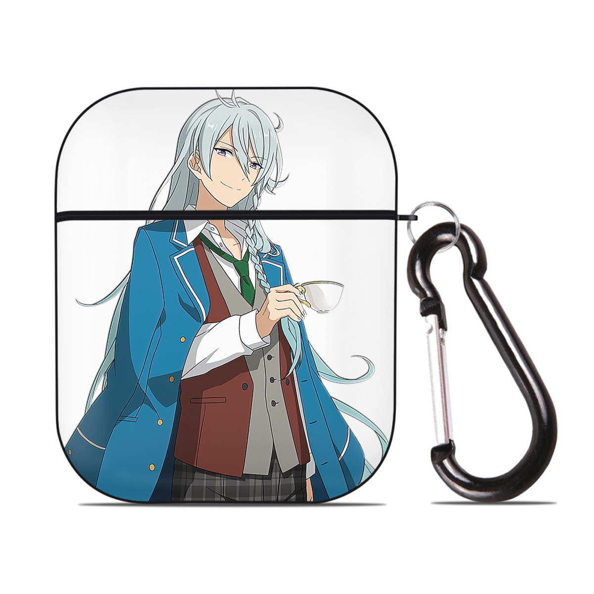 （画像用） あんさんぶるスターズ! Ensemble Stars AirPods 第2世代保護ケース ハードシェル ブラック 耐衝撃・防指紋・カラビナ付き