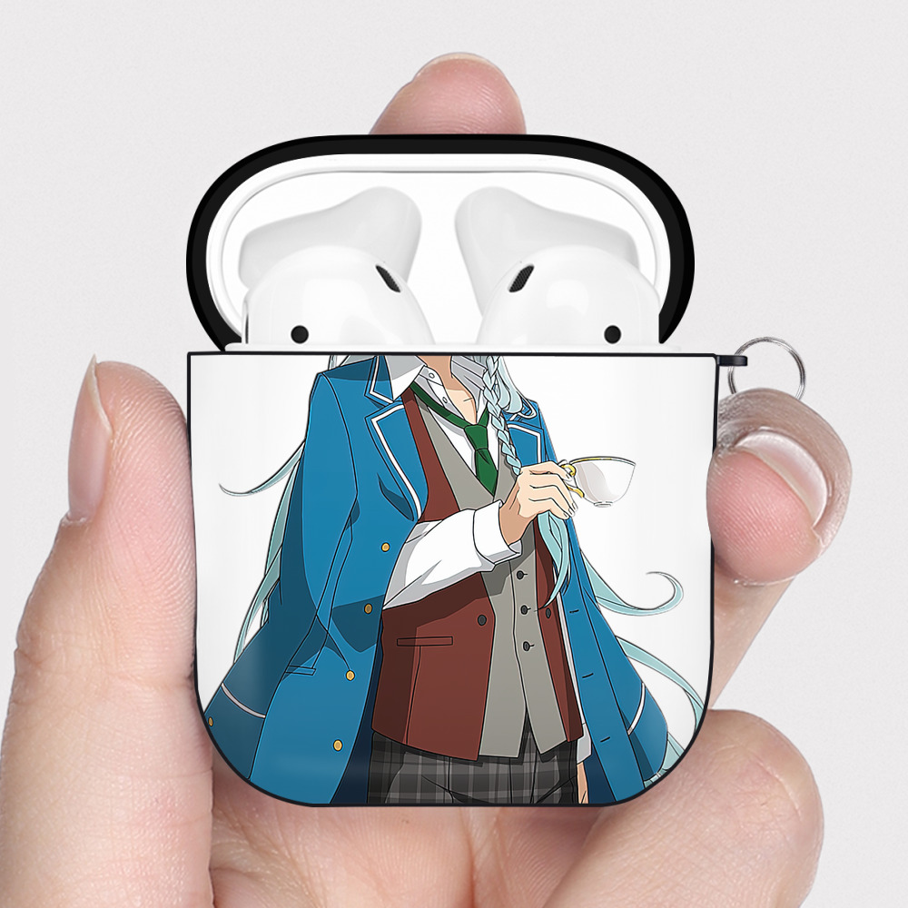 （画像用） あんさんぶるスターズ! Ensemble Stars AirPods 第2世代保護ケース ハードシェル ブラック 耐衝撃・防指紋・カラビナ付き