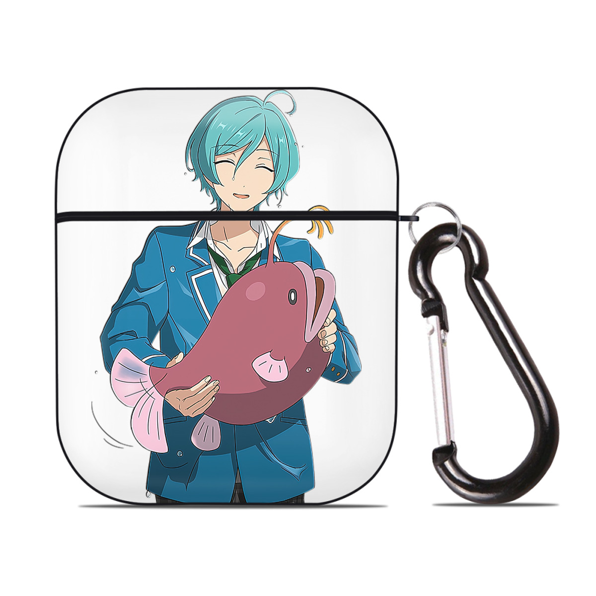 （画像用） あんさんぶるスターズ! Ensemble Stars AirPods 第2世代保護ケース ハードシェル ブラック 耐衝撃・防指紋・カラビナ付き