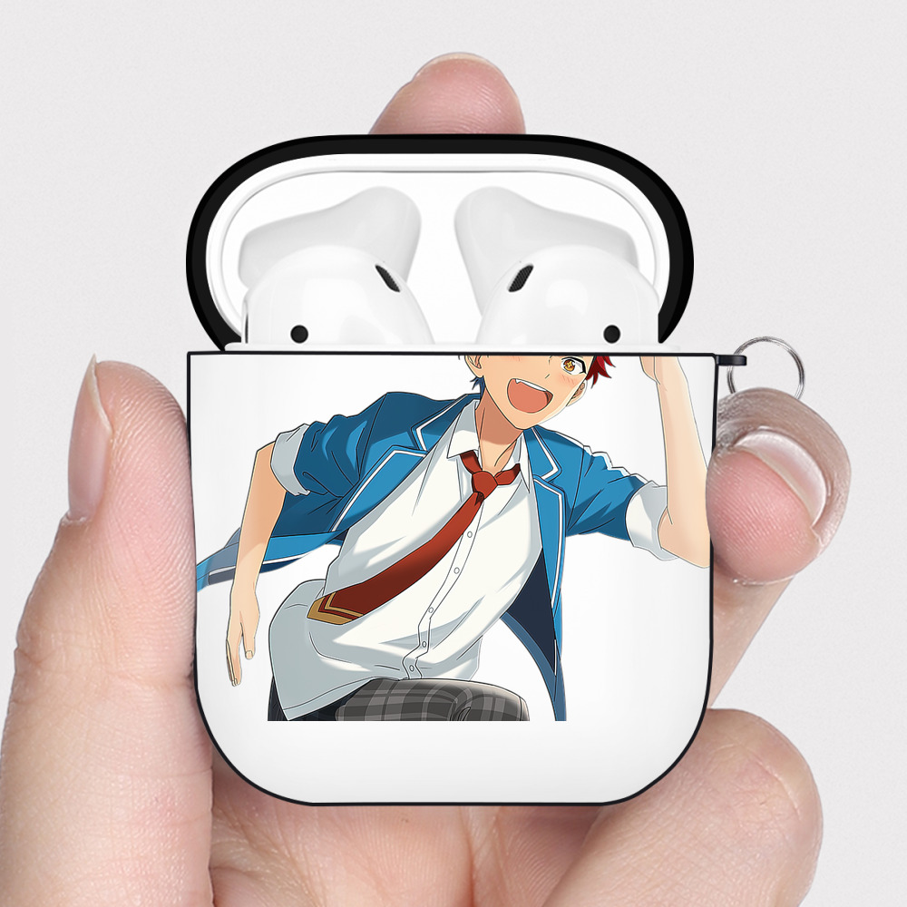 （画像用） あんさんぶるスターズ! Ensemble Stars AirPods 第2世代保護ケース ハードシェル ブラック 耐衝撃・防指紋・カラビナ付き