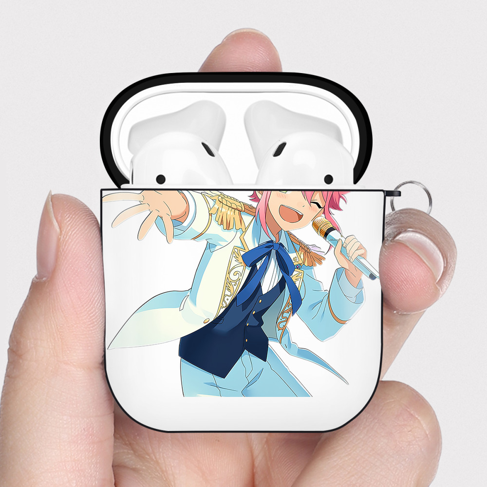 （画像用） あんさんぶるスターズ! Ensemble Stars AirPods 第2世代保護ケース ハードシェル ブラック 耐衝撃・防指紋・カラビナ付き