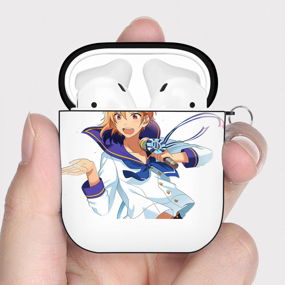（画像用） あんさんぶるスターズ! Ensemble Stars AirPods 第2世代保護ケース ハードシェル ブラック 耐衝撃・防指紋・カラビナ付き
