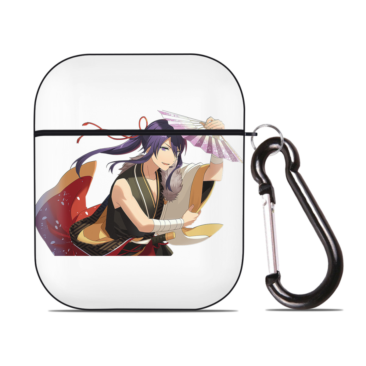 （画像用） あんさんぶるスターズ! Ensemble Stars AirPods 第2世代保護ケース ハードシェル ブラック 耐衝撃・防指紋・カラビナ付き
