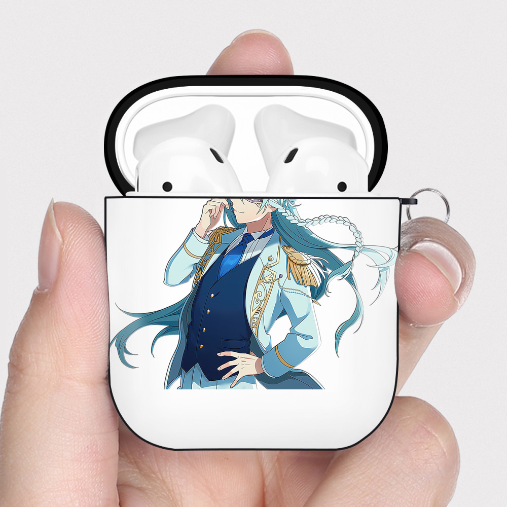 （画像用） あんさんぶるスターズ! Ensemble Stars AirPods 第2世代保護ケース ハードシェル ブラック 耐衝撃・防指紋・カラビナ付き