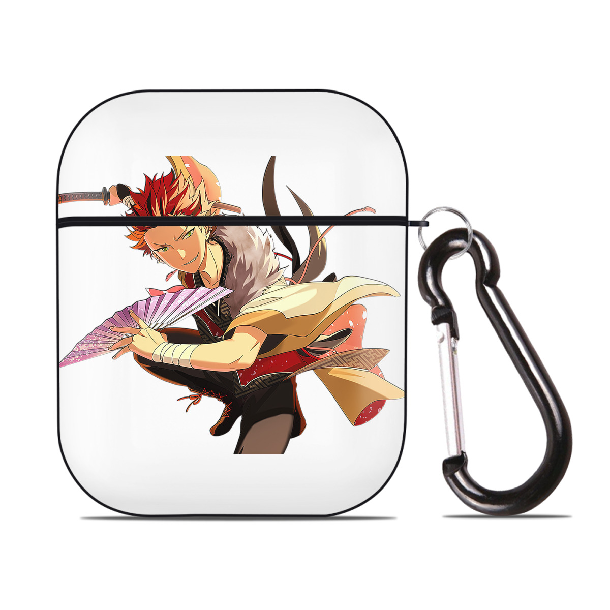 （画像用） あんさんぶるスターズ! Ensemble Stars AirPods 第2世代保護ケース ハードシェル ブラック 耐衝撃・防指紋・カラビナ付き