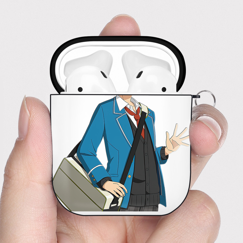 （画像用） あんさんぶるスターズ! Ensemble Stars AirPods 第2世代保護ケース ハードシェル ブラック 耐衝撃・防指紋・カラビナ付き